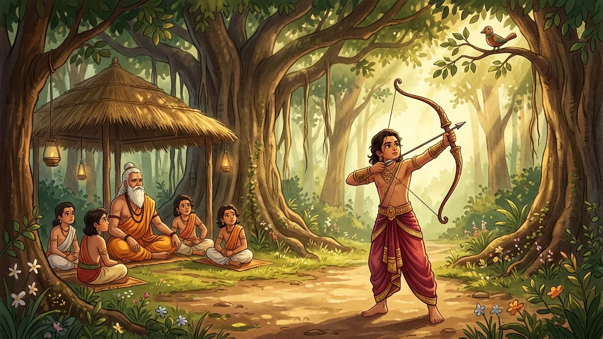 अर्जुन और चिड़िया की आँख