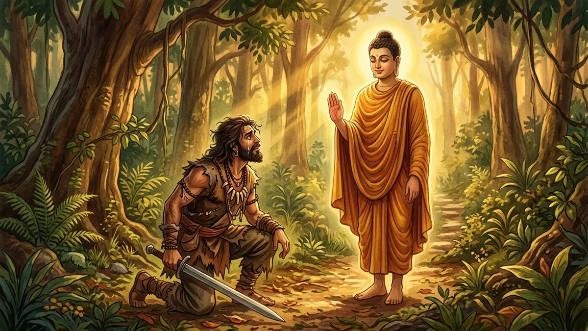 गौतम बुद्ध और अंगुलिमाल