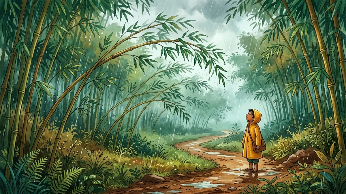 हवा में झुकता बाँस — सचित्र नैतिक बाल कहानी | अनुशासन व कर्तव्य