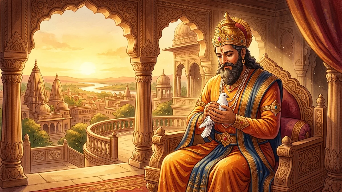 राजा शिवि और शरणागत कपोत: परम करुणा
